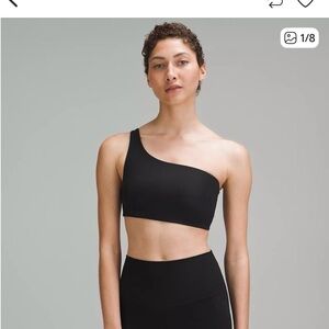 lululemon athletica Black One-Shoulder Crop Top
